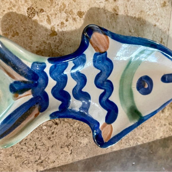 M. A. Hadley Pottery   Fish Spoon Rest   6 1/2" long, 3 - Picture 2 of 5